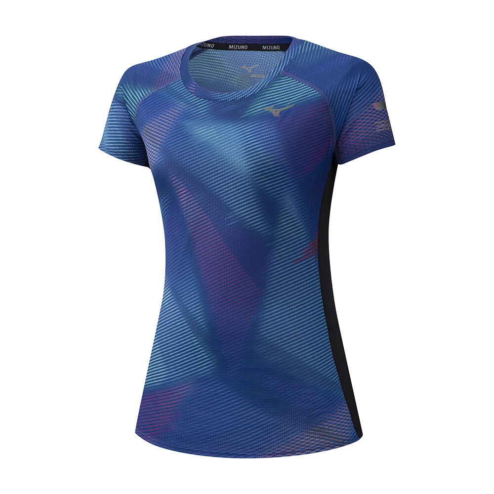 Camisetas Mizuno Aero Mujer Azules Outlet OLPY-87361